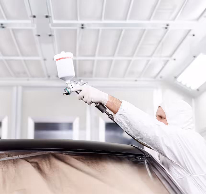 Car being painted
